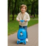 Heybee Luggages Heybee Sevimli Canavar Scooter Mavi Çocuk Valiz