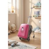 Heybee Luggages Sevimli Canavar Pembe Çocuk Valizi Oturulabilir Seyahat Bavulu 50 kg Kapasiteli - --