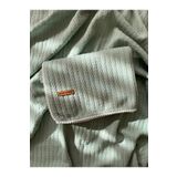 HEYBELİ ORGANİK Cunda Serisi Örgü Desen %100 Pamuk Bebek Pike Battaniye Mint Yeşili // 120x100 Cm