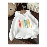 Heybely Kids Pamuklu Erkek Çocuk Kapüşonlu Sweatshirt İki İplik Şardonsuz New York Baskılı