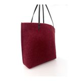 HEYBE'S Heybes Kadın Bordo Büyük Boy Keçe Kumaş Shopper Tote Omuz Çantası