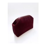 HEYBE'S Heybes Kadın Bordo Süet Clutch El Çantası