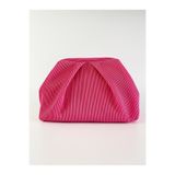 HEYBE'S Heybes Kadın Fuşya Piliseli Clutch El Çantası