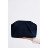 HEYBE'S Heybes Kadın Lacivert Piliseli Clutch El Çantası