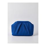 HEYBE'S Heybes Kadın Mavi Piliseli Clutch El Çantası