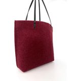 Heybes Kadın Bordo Büyük Boy Keçe Kumaş Shopper Tote Omuz Çantası - 45 x 39 x 13 cm