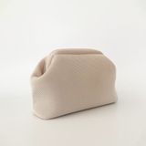 Heybes Kadın Krem Clutch Portföy El Çantası Akrilik Nano Dokuma Kumaş ile Şık Tasarım