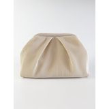 Heybes Kadın Krem Piliseli Clutch El Çantası - Krem Rengi
