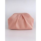 Heybes Kadın Pembe Piliseli Clutch El Çantası - 044-Pembe