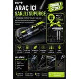 Heyf Şarjlı Araç Içi Süpürge Usb-C Kablosuz El Süpürgesi + Masaj Aleti Hediyeli