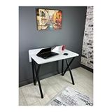 heymodülermobilya Hayal Beyaz Çalışma Masası Bilgisayar Ofis Masası Metal Siyah Ayaklı 90 Cm