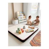 Heyner 125X125 ALEZLİ OYUN ALANI YATAĞI OYUN PARKI OYUN ALANINA UYGUN ALEZLİ SIVI GEÇİRMEZ 6 CM SÜNGER YATAK 125X125
