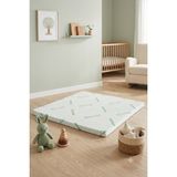 Heyner Bambu Konforlu Oyun Alanına Uygun Sünger Oyun Parkı Oyun Alanı Bebek Yatağı Fermuarlı Yıkanabilir Bamboo Kumaş - 100X100 CM