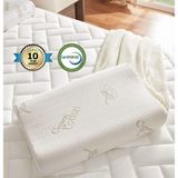 Heyner Organik Pamuk Visco Ortopedik Yastık Boyun Destekli 40 x 60 x 11 cm - 40 x 60 cm - Beyaz