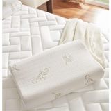 Heyner Organik Pamuk Visco Ortopedik Yastık Boyun Destekli 40X60X11 - 40 x 60 cm - Beyaz