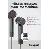 Heyplus Saç Kurutma Makinesi Negatif Iyon Yeni Nesil 1600w Saç Şekillendirici Geniş Başlık