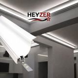 Heyzer Kartonpiyer LED Profili (3 Metre) – Alüminyum (Ledsiz) - Beyaz