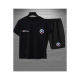 HF CABİN 2'li Bmw Şort T-shirt Takım Siyah