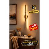 HF DESIGNER Eskitme Gold Çift Yönlü Pilli Aplik 60CM Modern TV Panel Işığı Resim Aplik Otel Cafe Restaurant Apliği