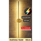 HF DESIGNER Modern Dekoratif Led Duvar Aplik 66 Cm Günışığı ESKİTME 1 Adet (ELEKTİRİKLİ) Pilli Değildir.
