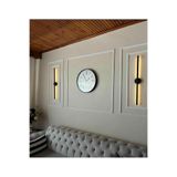 HF DESIGNER Modern Pilli Aplik Tak Çalıştır Kablosuz Ledli ORTADAN TASLI Aplik Siyah Pil Dahildir 66cm (1 ADET)