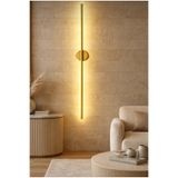 HF DESIGNER (VİDEOLU ÜRÜN) Modern Led Aplik Eskitme Gold 66cm PİLLİ Günışığı Led 1 ADET