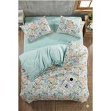 H&F Trendline Çift Taraflı Çift Kişilik Nevresim Takımı - Yeşil - Turuncu - Mavi - 220 x 240 cm