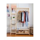 HFAY Design Ahşap Ahşap Ayaklı Askı Elbise Askısı Çok Amaçlı Dolap Gardırop 96x150x30 HFAY59