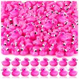 HFAYDZSW 100 adet Mini reçine Flamingo ördekler, Flamingo minik ördekler, sevimli Flamingo figürleri kek Topper bahçe Dollhouse peyzaj akvaryum süsleri DIY el sanatları