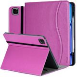 HFcoupe iPad Kılıf 12,9 inç Pro 6. Nesil 2022/5. Nesil 2020, Kalem Tutacağı ve Cepli iPad Pro Kılıfı, Çoklu Açılar Otomatik Uyku/Uyanma özellikli Koruyucu Folyo Görüntüleme, Mor