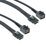 H!Fiber.com 2 Paket 12G Dahili Mini SAS HD SFF-8643 - SFF-8087 Kablo, 0,8m Dahili Mini SAS'tan Mini SAS Kablosuna 36 Pin, Yan Bantlı 100 Ohm, Esnek, Destek RAID, PCIE Denetleyici, 0,8 Metre (2 ft)
