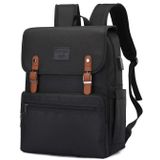 HFSX Laptop Sırt Çantası Erkek Kadın Vintage Sırt Çantası Bookbag Üniversite Sırt Çantaları Şık Sırt Çantası Siyah 15.6 Inç Laptop Uyar