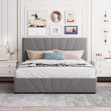 HFT Home Çınar Çift Kişilik Sandıklı Baza Başlık Seti Renk Seçenekli (Yatak Dahil Değildir) - Koyu Gri - 140 x 190 cm