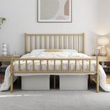 HFT Home Metal Karyola, Çınar Metal Karyola Siyah Beyaz Gold Renk Seçenekli, Çift Kişilik - 140 x 190 cm