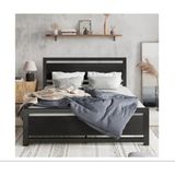 Hft Home Metal Karyola, Çınar Xl Metal Karyola Renk Seçenekli, Çift Kişilik - Siyah - 160 x 200 cm