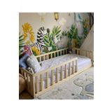 Hft Home Unisex Bebek Ve Çocuk Karyolası Doğal Ahşap N.ayaksız 80X180