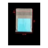 HG AMBALAJ 100 Adet 10X15 Cm Bantlı Yapışkanlı Şeffaf OPP Jelatin Poşet ( 10X10+5)