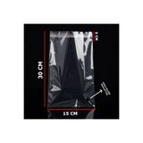 HG AMBALAJ 100 Adet 15X30 Cm Bantlı Yapışkanlı Şeffaf OPP Jelatin Poşet ( 15X25+5 Cm)