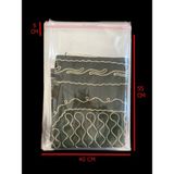 Hg Ambalaj 25 Adet 40*60 cm Bantlı Yapışkanlı Şeffaf Opp Jelatin Poşet Çeyiz Poşeti ( 40X55+5) - 40X60 CM