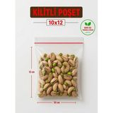 Hg Ambalaj 250 Adet 10X12 cm Şeffaf Kilitli Poşet, Kına Çerez Kuruyemiş Poşeti, Kilitli Torba