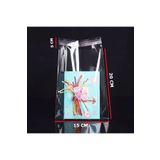 HG AMBALAJ 50 Adet 15*20 Cm*5 Cm(YAPIŞKANLI KAPAK UZUNLUĞU) Bantlı Şeffaf Opp Jelatin Poşet (15*25 CM)