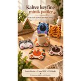 HG Home&Game 6’lı Kedi Temalı Bardak Altlığı Seti – 3mm MDF UV Baskılı Dekoratif Ahşap Kahve & Çay Altlığı model7