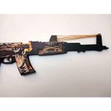 Hg Home&Game Ahşap Cs-Go Ak-47 Phantom Disruptor | Hayalet Bozguncu Skin Kaplamalı Lastik Atar Oyuncak