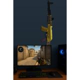 HG Home&Game Ahşap Cs - Go Ak47 Altın Arabesk - Gold Arabesque Skin Kaplama lastik atan Oyuncak Gamer Hediyesi