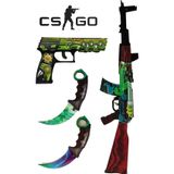 Hg Home&Game Ahşap Cs - Go Ak47 Ateş Yılanı Skin Kaplama Oyuncak Set3