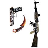 Hg Home&Game Ahşap Cs - Go Ak47 Wasteland Rider Skin Kaplama Oyuncak Seti