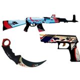 Hg Home&Game Ahşap Cs Go Asimow 3Lü Ahşap Oyuncak Takımı