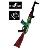 Hg Home&Game Ahşap Cs-Go Ateş Yılanı Ak-47 Lastik Atar Oyuncak