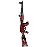 Hg Home&Game Ahşap Cs-Go Bloodsport Skin Kaplamalı Ak-47 Lastik Atar Oyuncak Tüfek