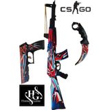Hg Home&Game Ahşap Cs-Go Disarray - Kargaşa Noktası Ak-47 Lastik Atar Oyuncak 3 Lü Set Gamer Hediyelik